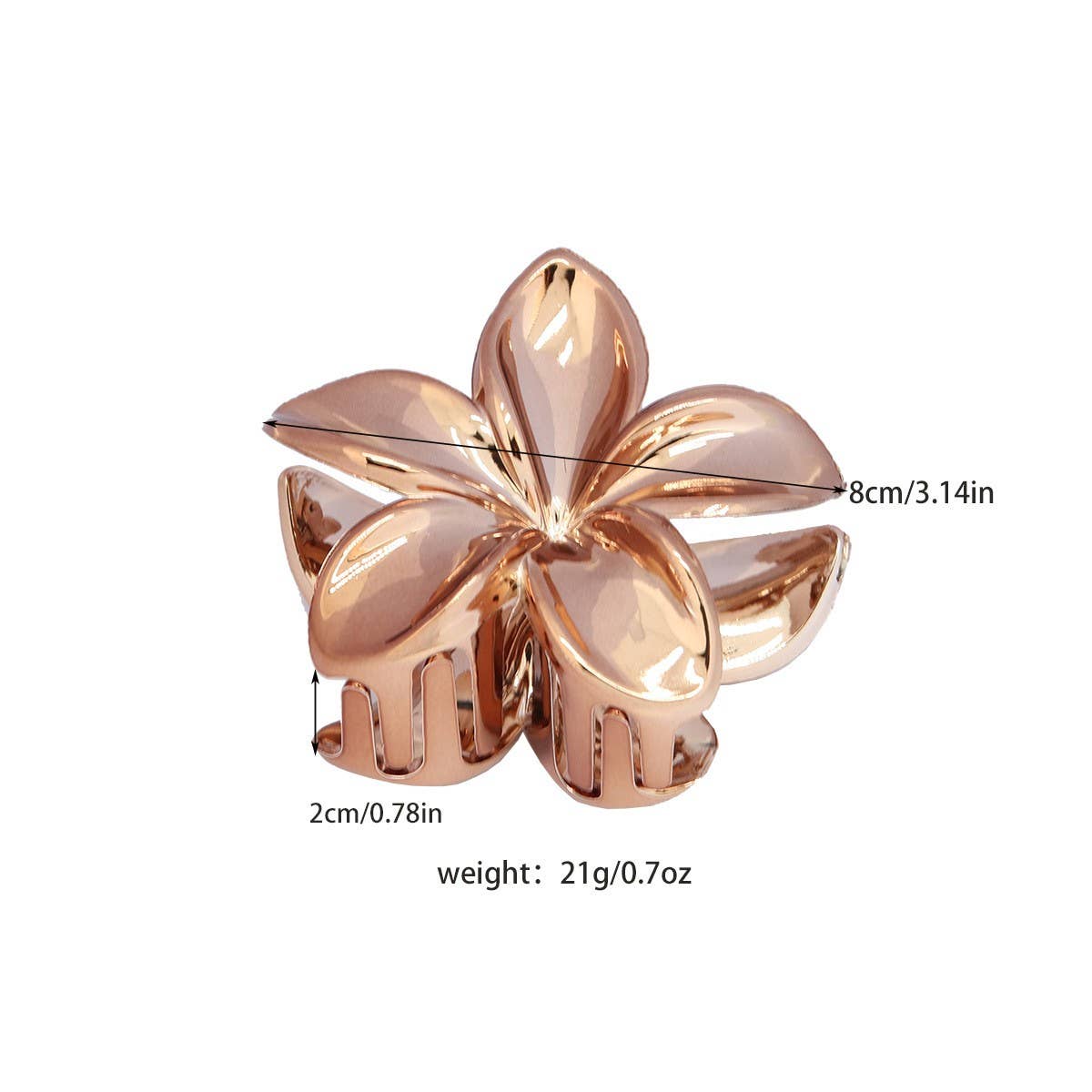 Gold Silver Egg Flower Large Hair Claw Elegant