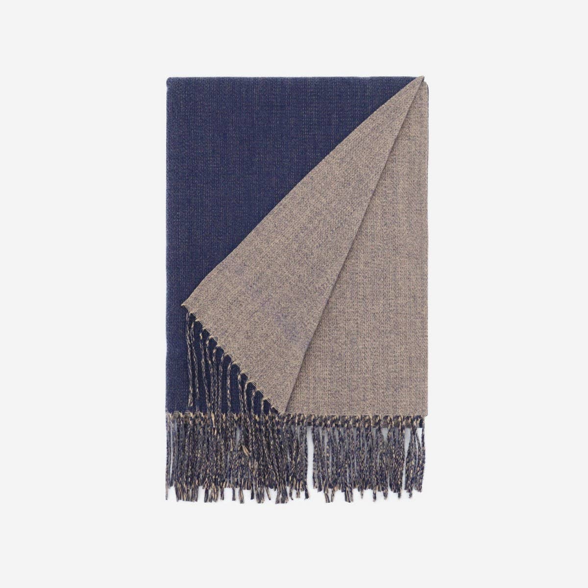 Two-Tone Faux Cashmere Scarf - Stylish Warm Fall
