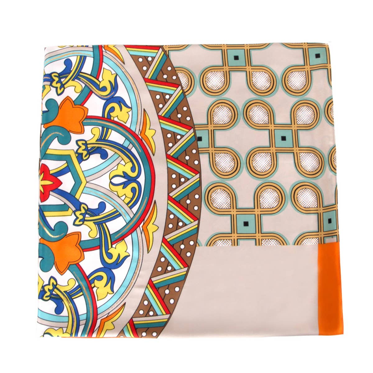 Twill Satin"First Love"Print Large Scarf for Women
