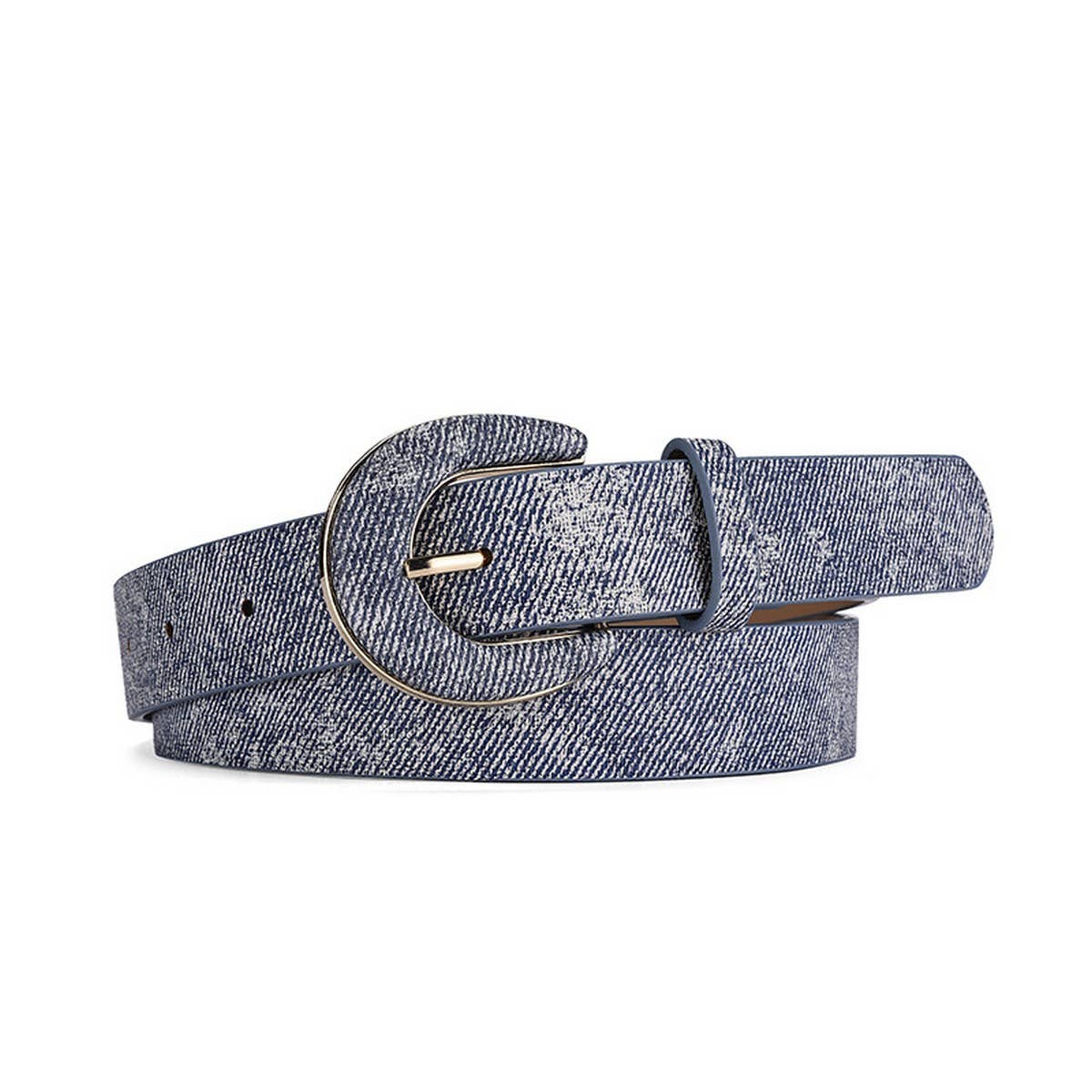 SIMPLE LYCHEE PRINT EMBELLISHED JEANS BELT_CWASC0574