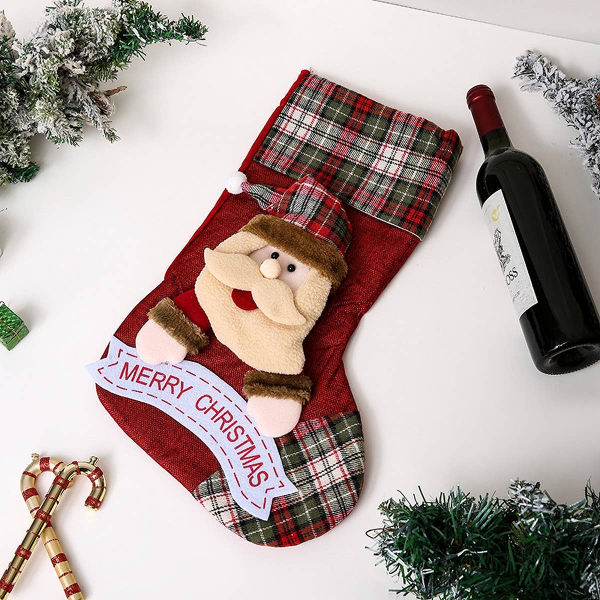 CHRISTMAS LARGE 3D CHRISTMAS SOCKS GIFT BAG