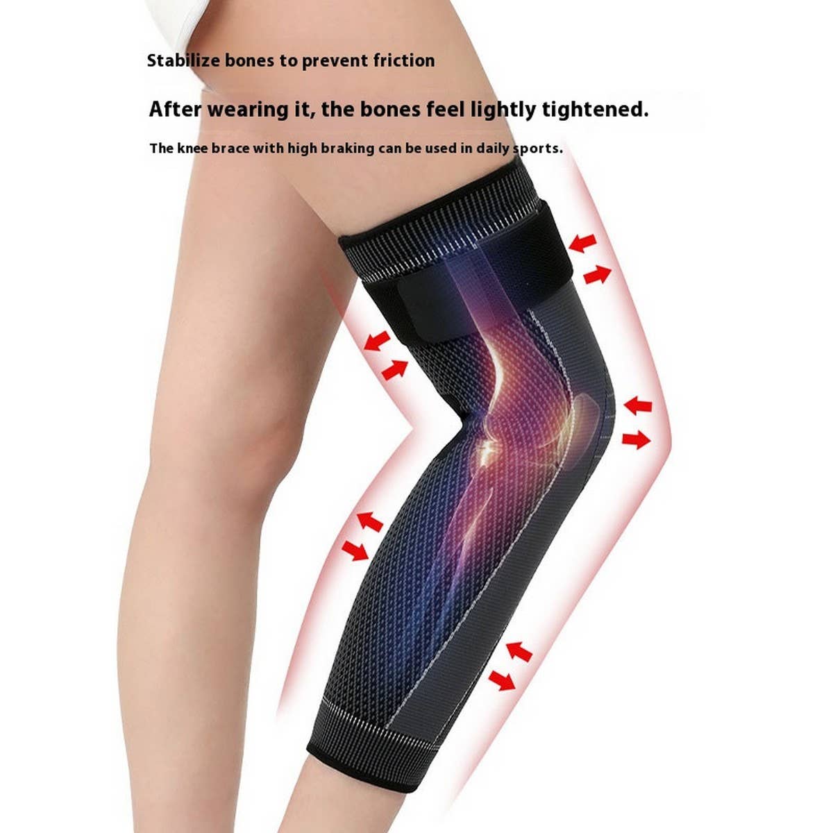 Knit Knee Sleeve with Strap for Outdoor Sports