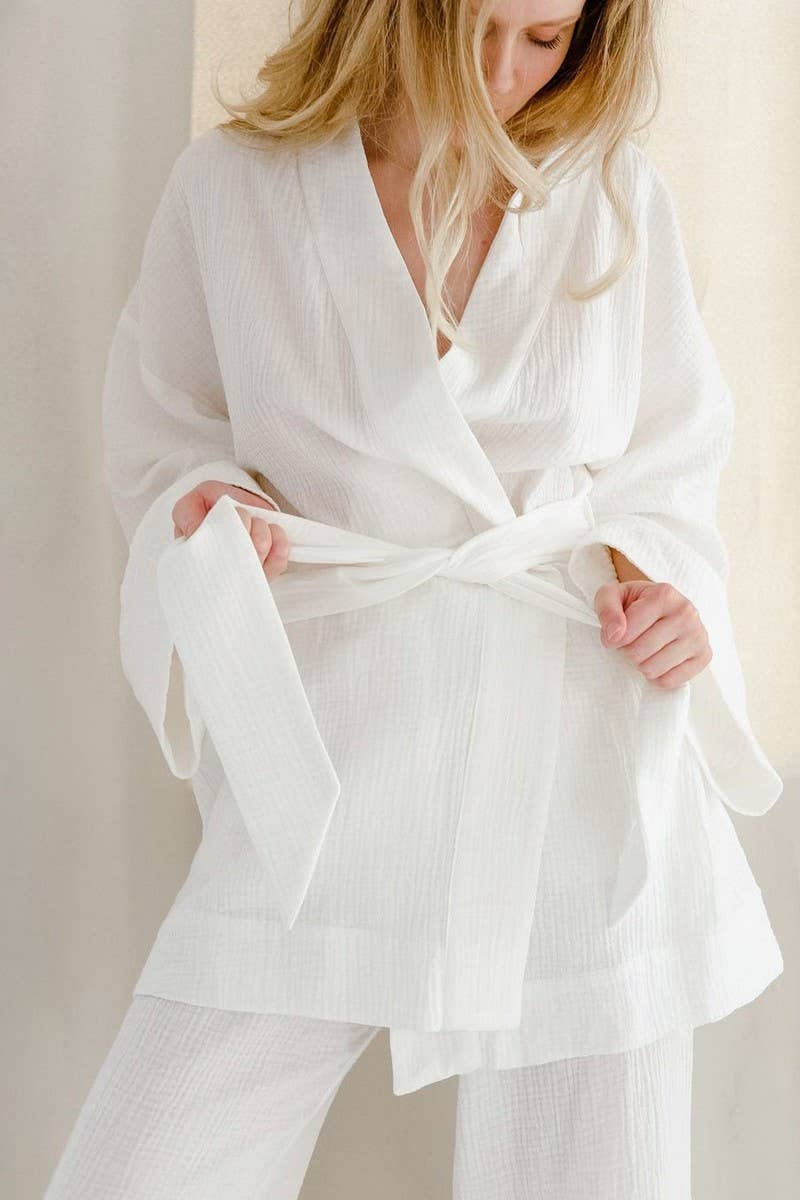 CWSPJ0081_LONG SLEEVE CARDIGAN WITH BELT PANTS PAJAMAS SET