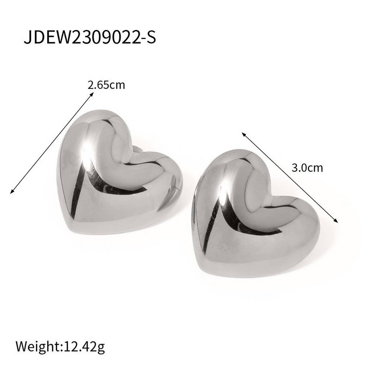 SIMPLE AND POPULAR GLOSSY LOVE EARRINGS