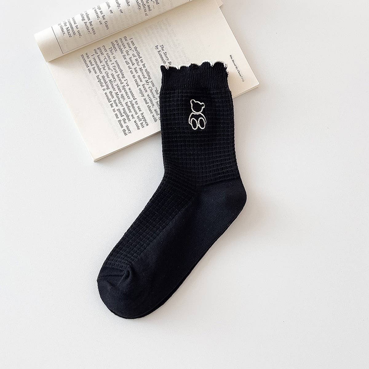 CWMS2493_NEW CARTOON PANDA MID-CALF WOMEN'S SOCKS