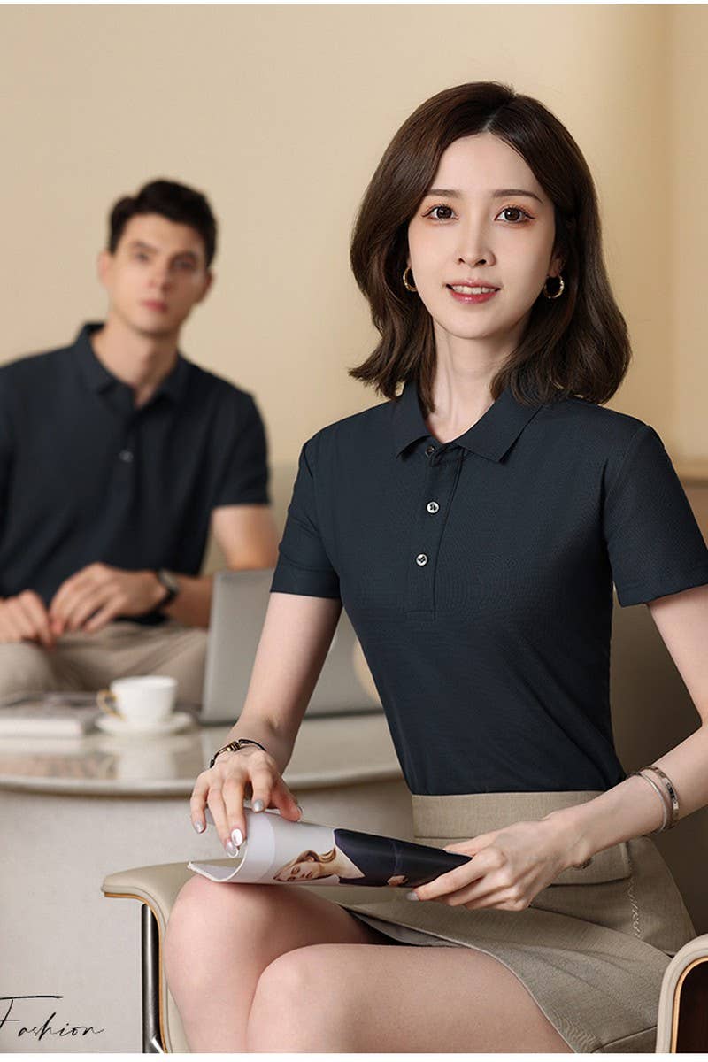 CWTBLS02456_POLO SHIRT SHORT SLEEVE SUMMER CASUAL STAPLE TOP