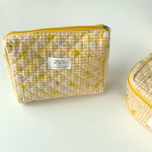 Floral storage bag large-capacity cosmetic bag