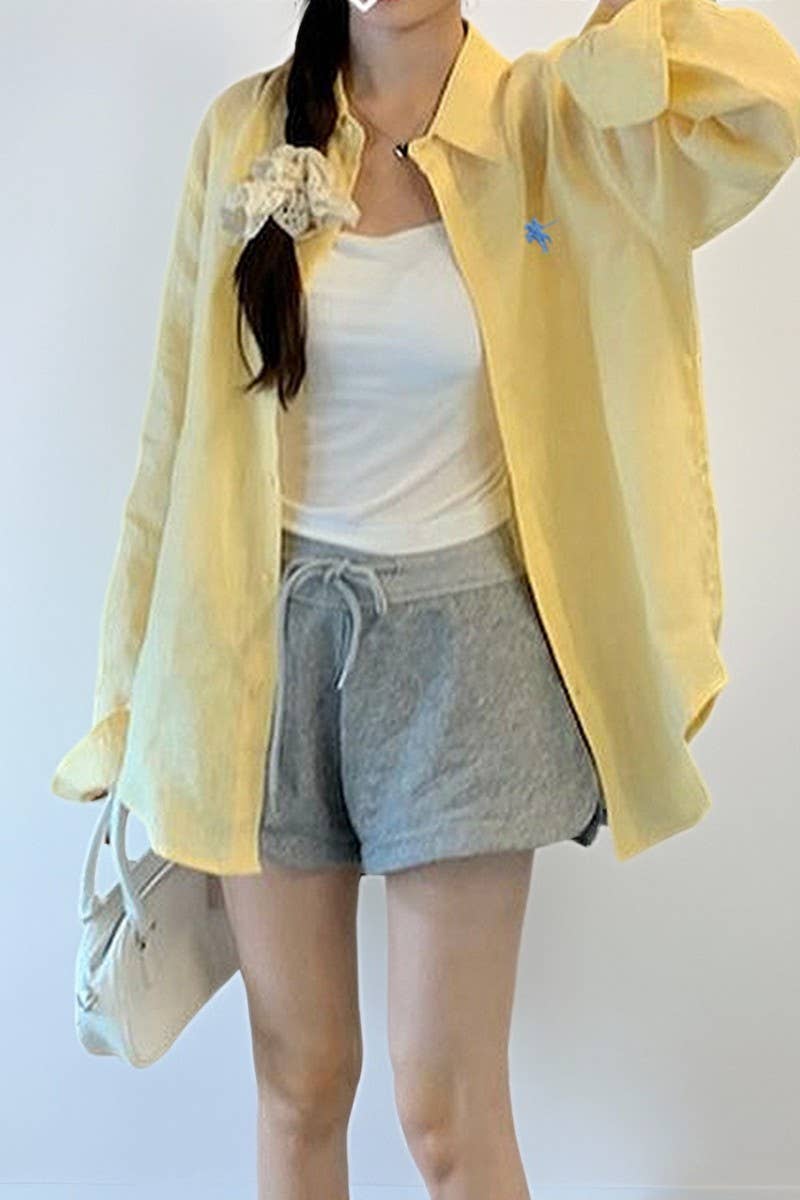 CWTSTL01010_CASUAL LOOSE SOLID LONG SLEEVE SHIRT