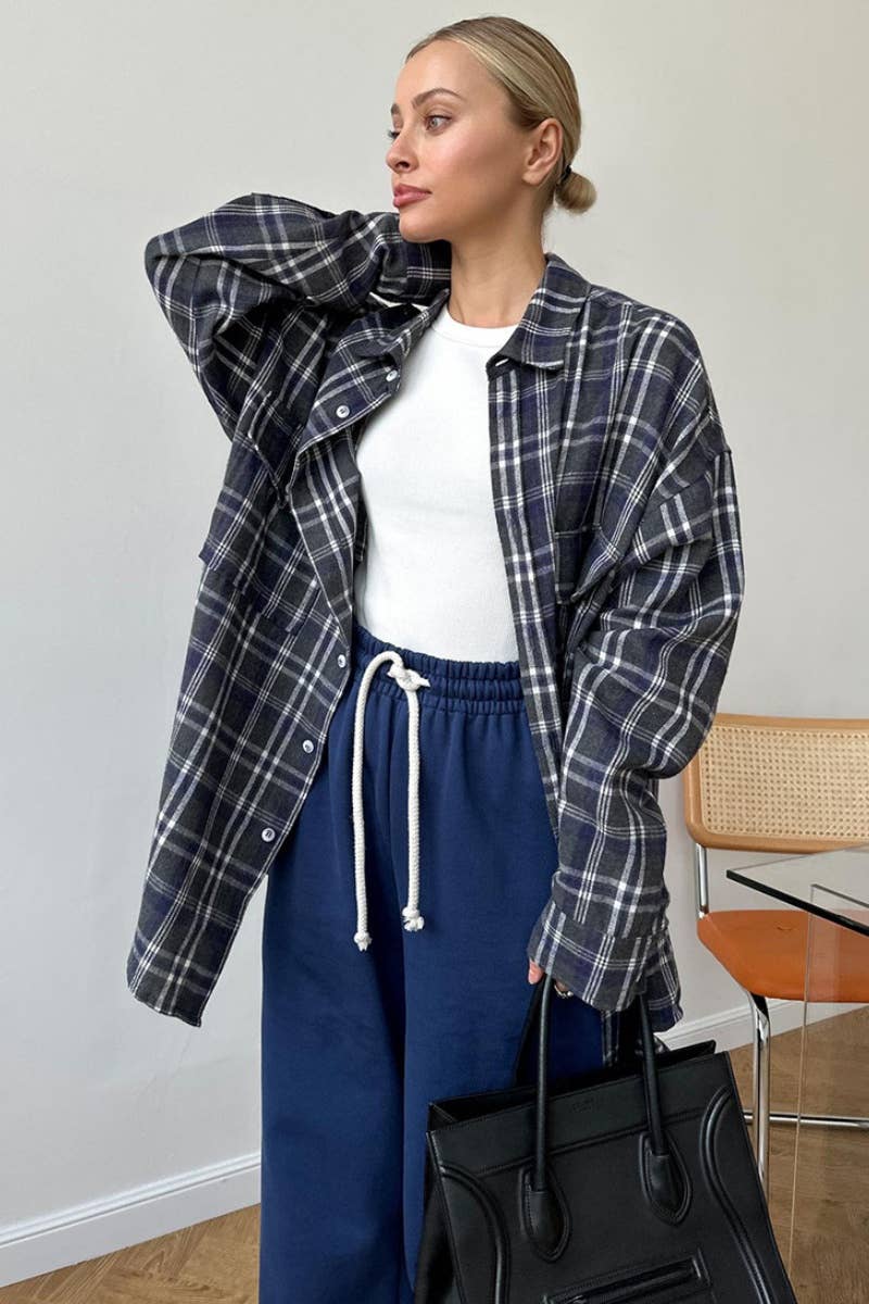 CWTSTL1590_VINTAGE POCKET LONG-SLEEVED STRIPED SHIRT