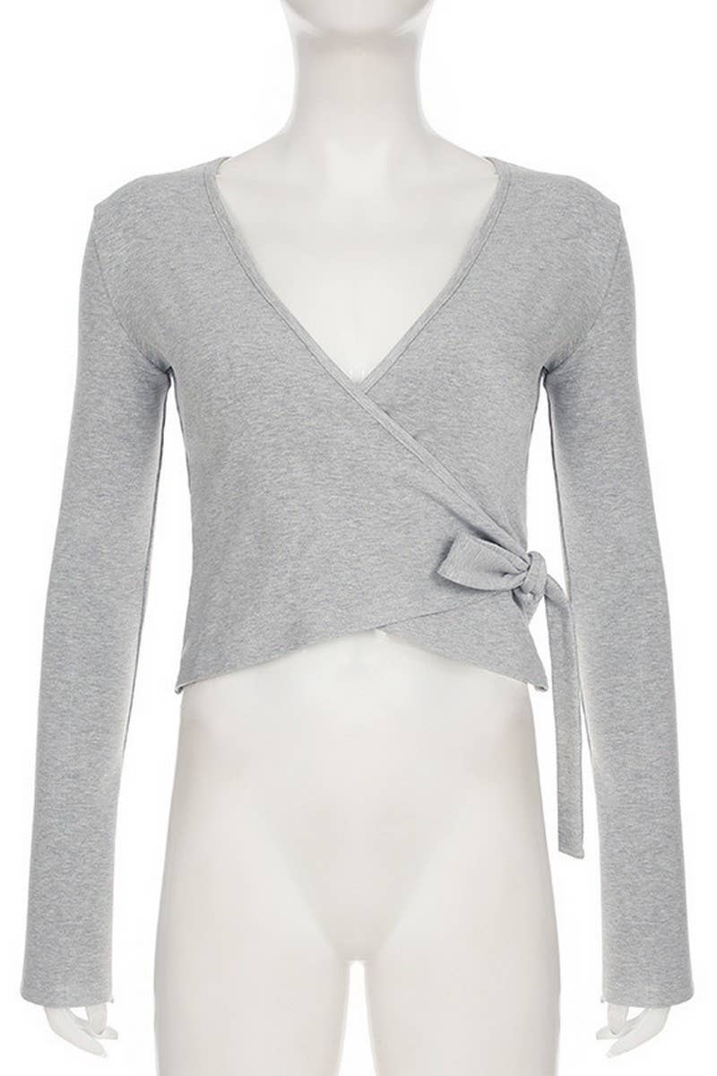 CWSTB00460_TIE FRONT TOP HIGH WAIST DRAWSTRING PANTS SET