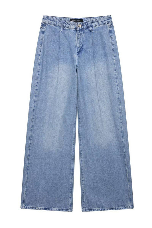 CWSBSSL0145_FASHION DENIM VEST + STRAIGHT PANTS SET