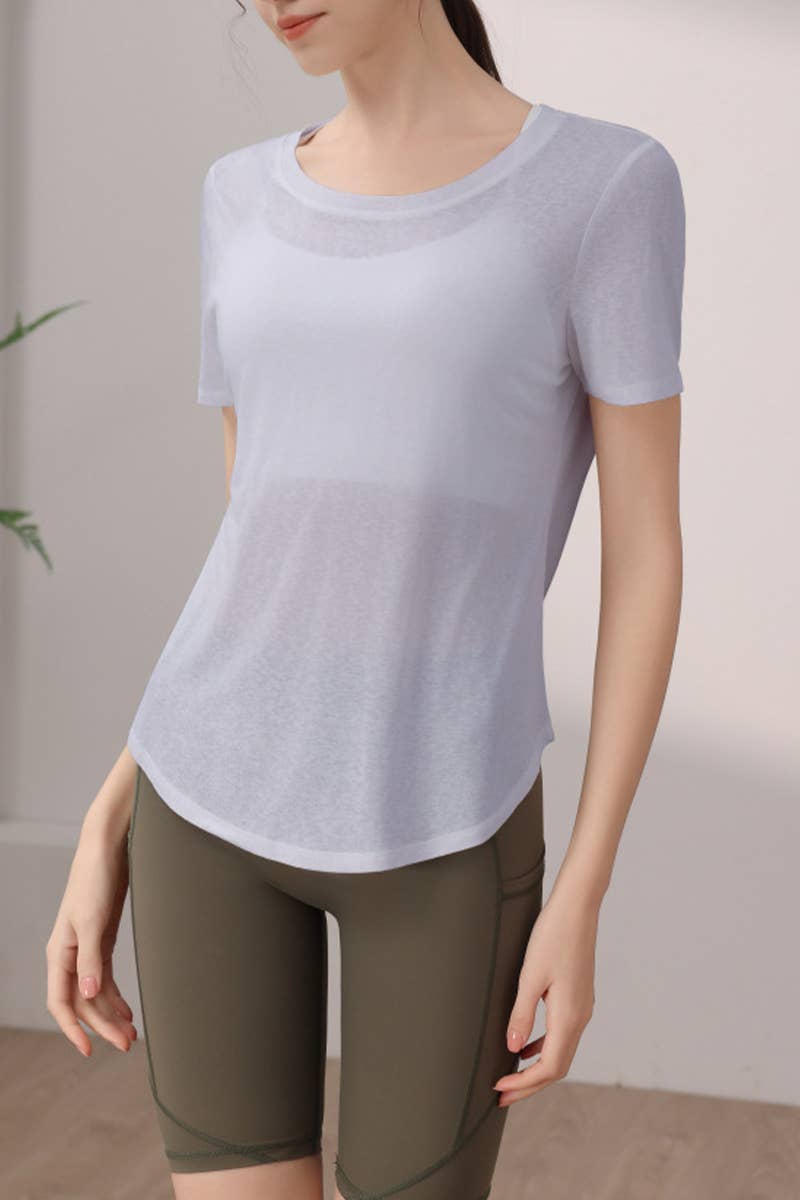 CWTTSL0371_NEW TENCEL SNOWFLAKE BACK SPORTS TOP
