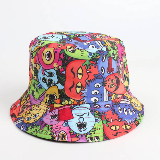 CWAH1521_PERSONALIZED COLOR PRINTING REVERSIBLE BUCKET HAT