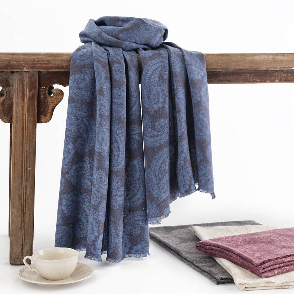 Paisley Scarf ??Vintage Winter Faux Cashmere Wrap_CWASC0439