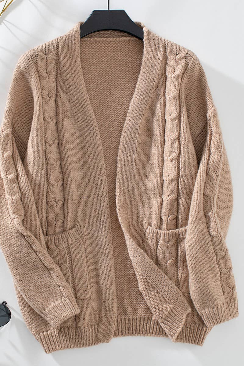 CWOSWL2920_CASUAL LONG SLEEVE POCKET KNIT CARDIGAN