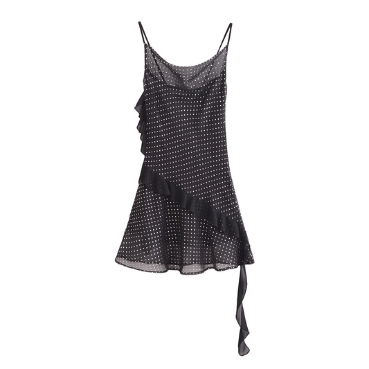 Women?™s French Layered Shiny Short Dress_CWDMD5816