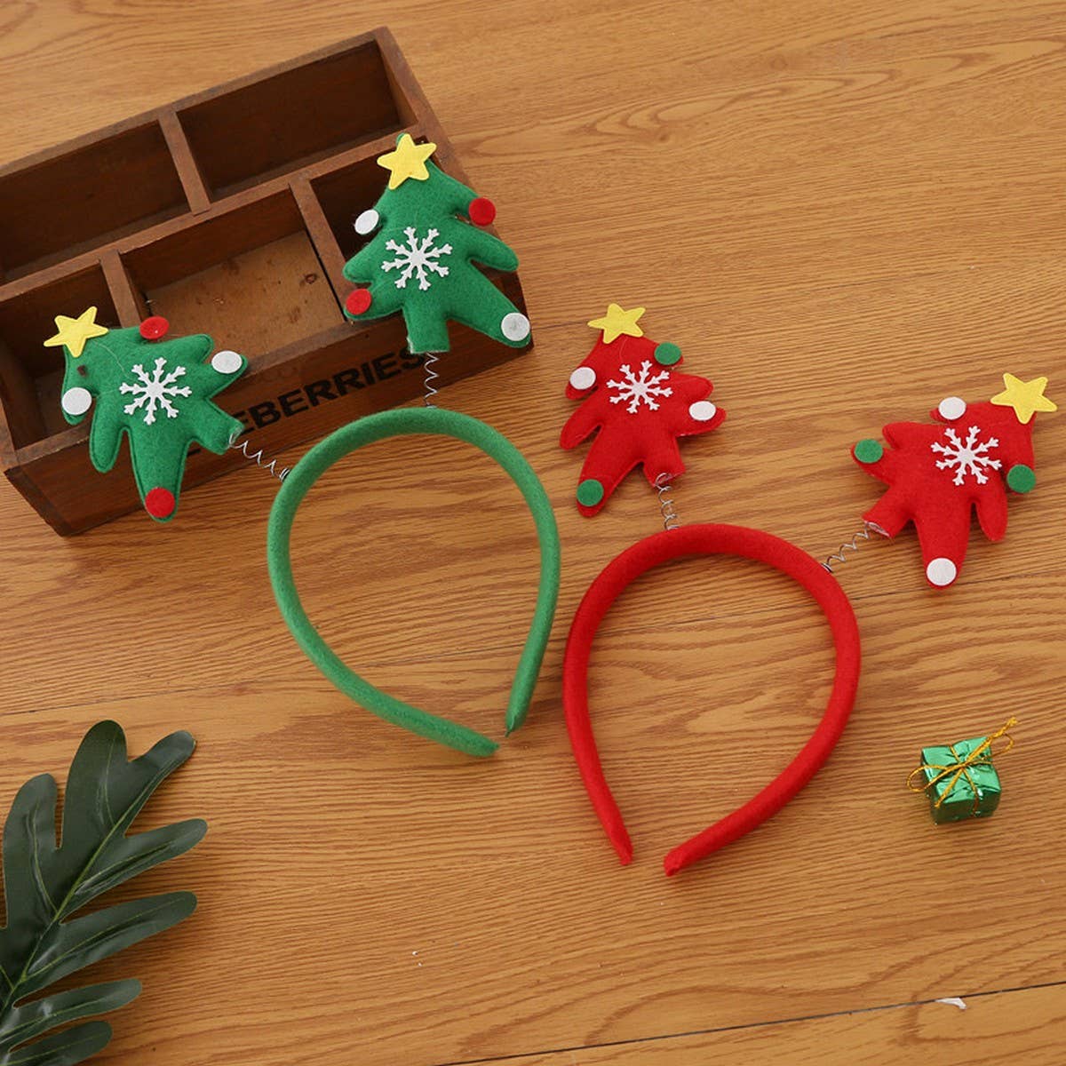 CHRISTMAS ANTLER HEADBAND SMALL TREE HEADBAND