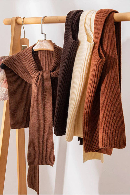 CWASC2726_AUTUMN AND WINTER STRIPED WOOL NECK SHAWL