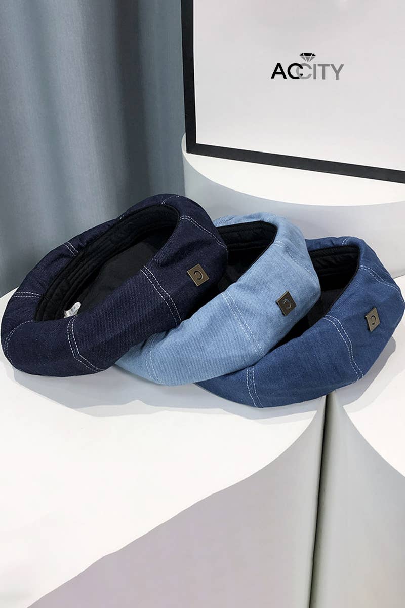 DENIM  FASHION BERET CAP_CWAH0484
