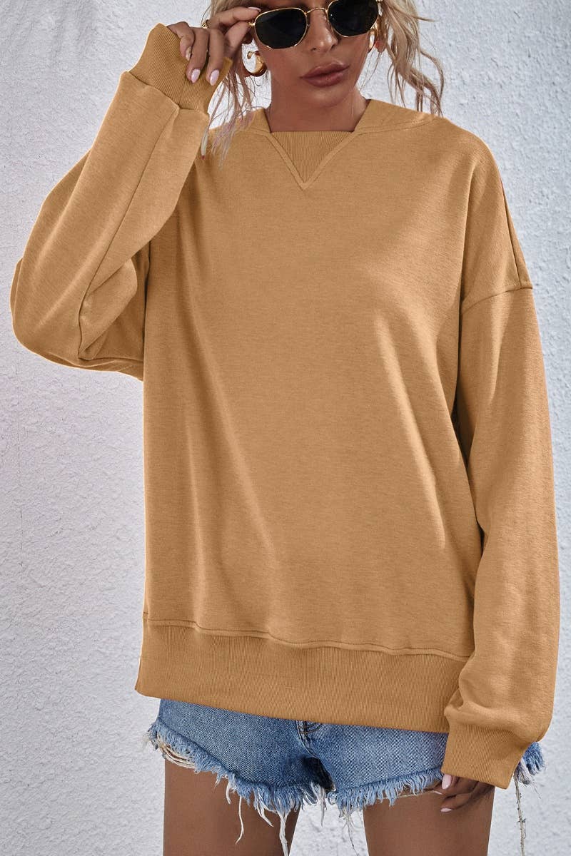 CWTBLL2619_WINTER CASUAL FLEECE LONG-SLEEVED HOODIE