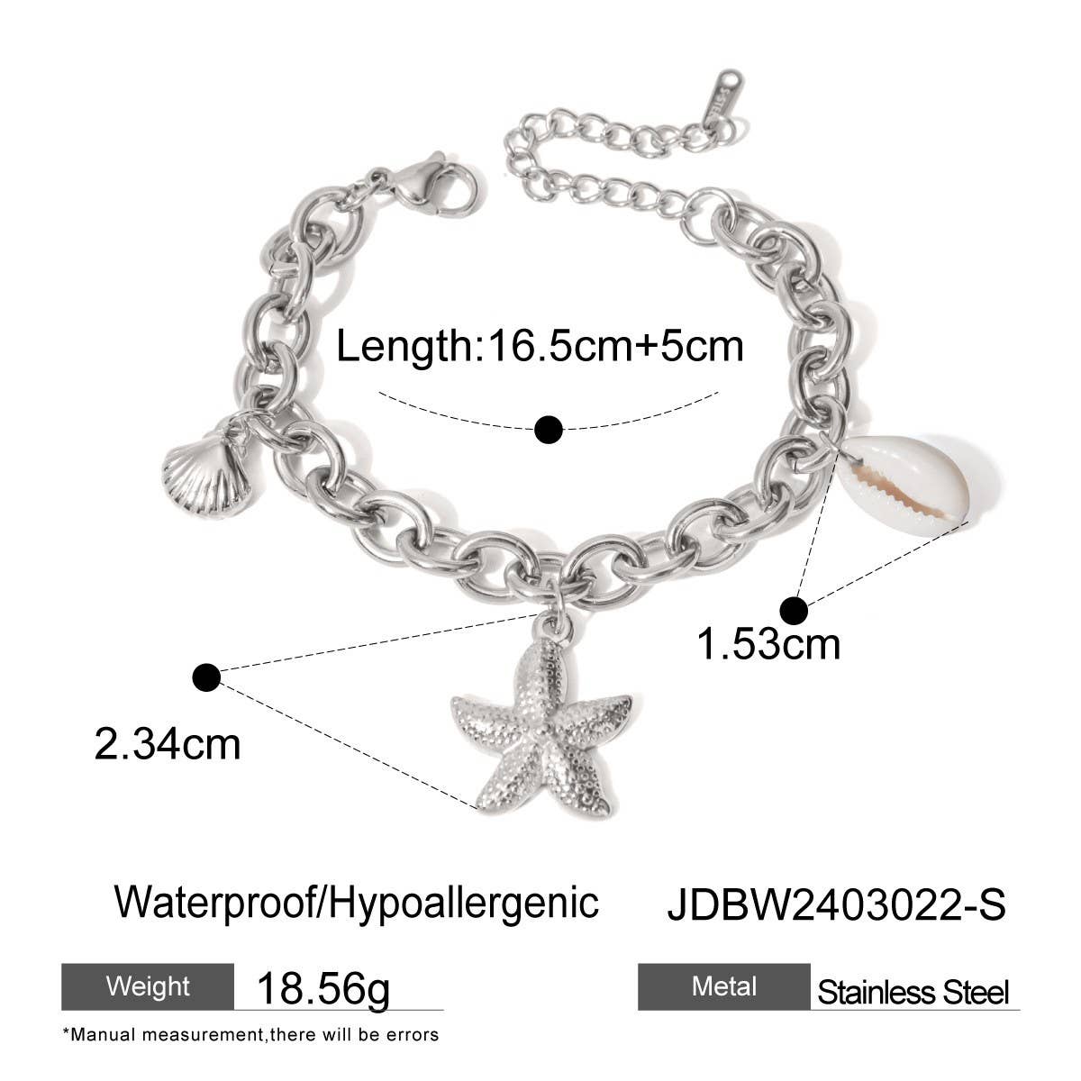 Minimalist 18K Gold Starfish Shell Conch Bracelet
