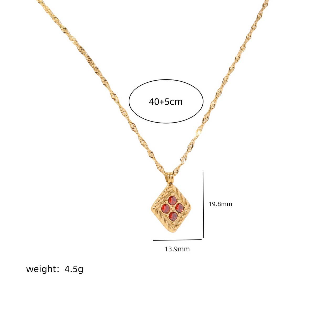STAINLESS STEEL DECEMBER BIRTHSTONE NECKLACE_CWMM3920