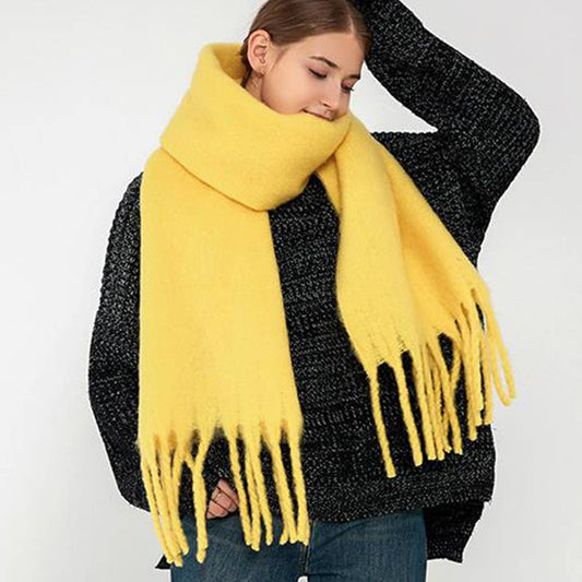 Soft Mohair Feel Scarf - Cozy Winter Wrap_CWASC0323