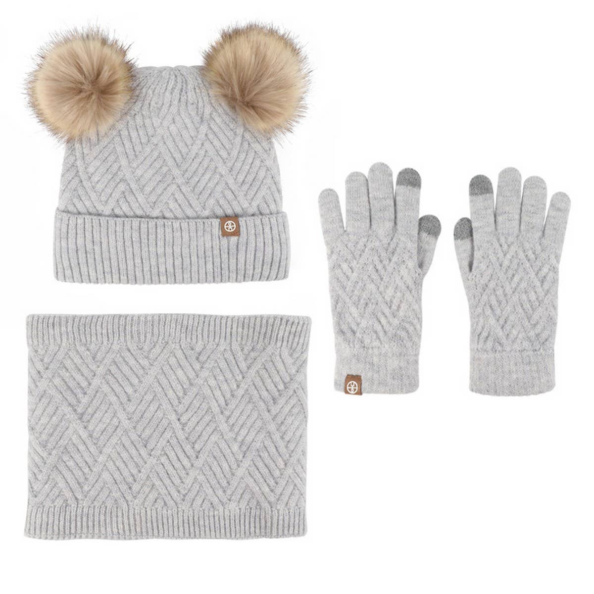 CHILDREN'S WOOL WARM KNITTED THREE-PIECE SUIT