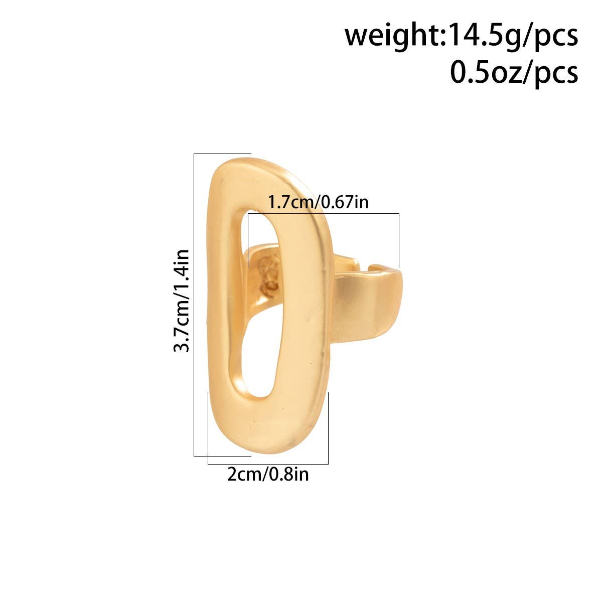 EXAGGERATED FRENCH DISC PLEATED METAL RING_CWAJE1824