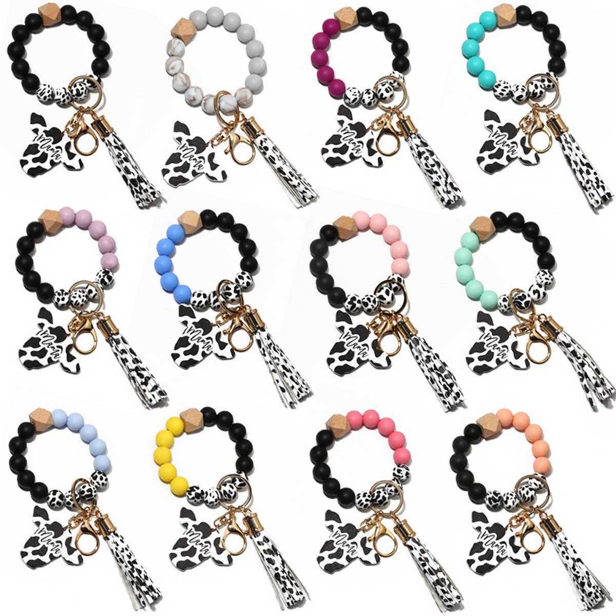 BULL HEAD WESTERN STYLE BRACELET KEYCHAIN_CWMM1289