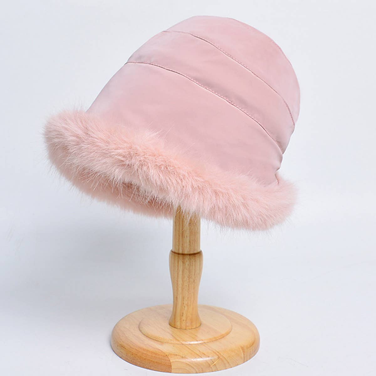WOMEN WINTER FASHION PLUSH BUCKET HAT_CWAH0562
