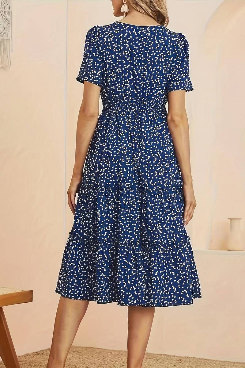 CWDMD6222_FRENCH FLORAL SHORT SLEEVE MAXI DRESS