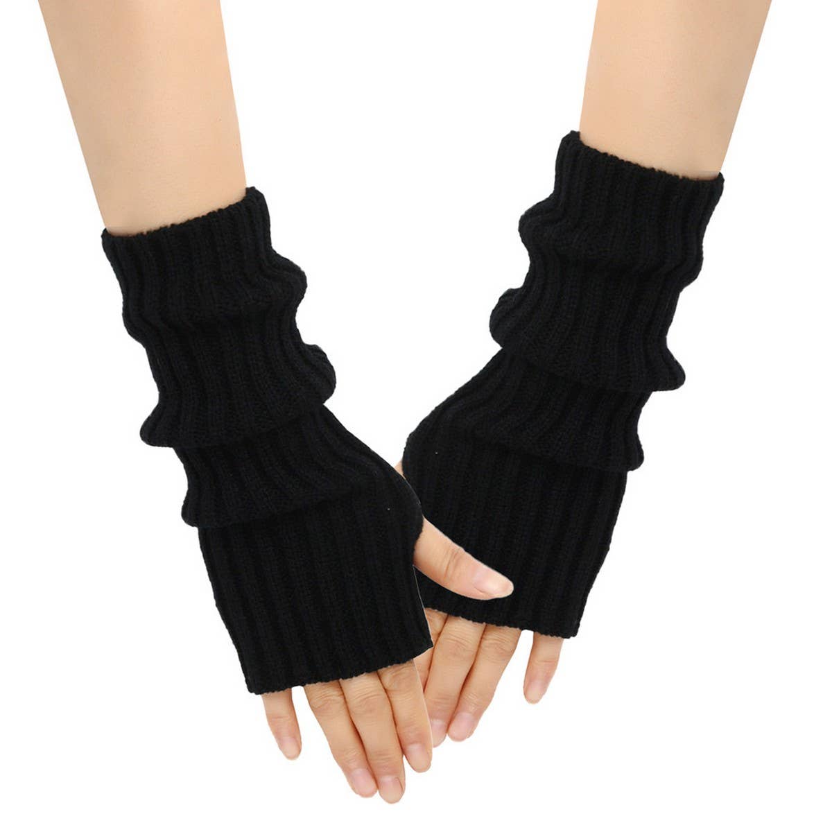CWMM10077_KNIT FINGERLESS ARM WARMERS WOMEN