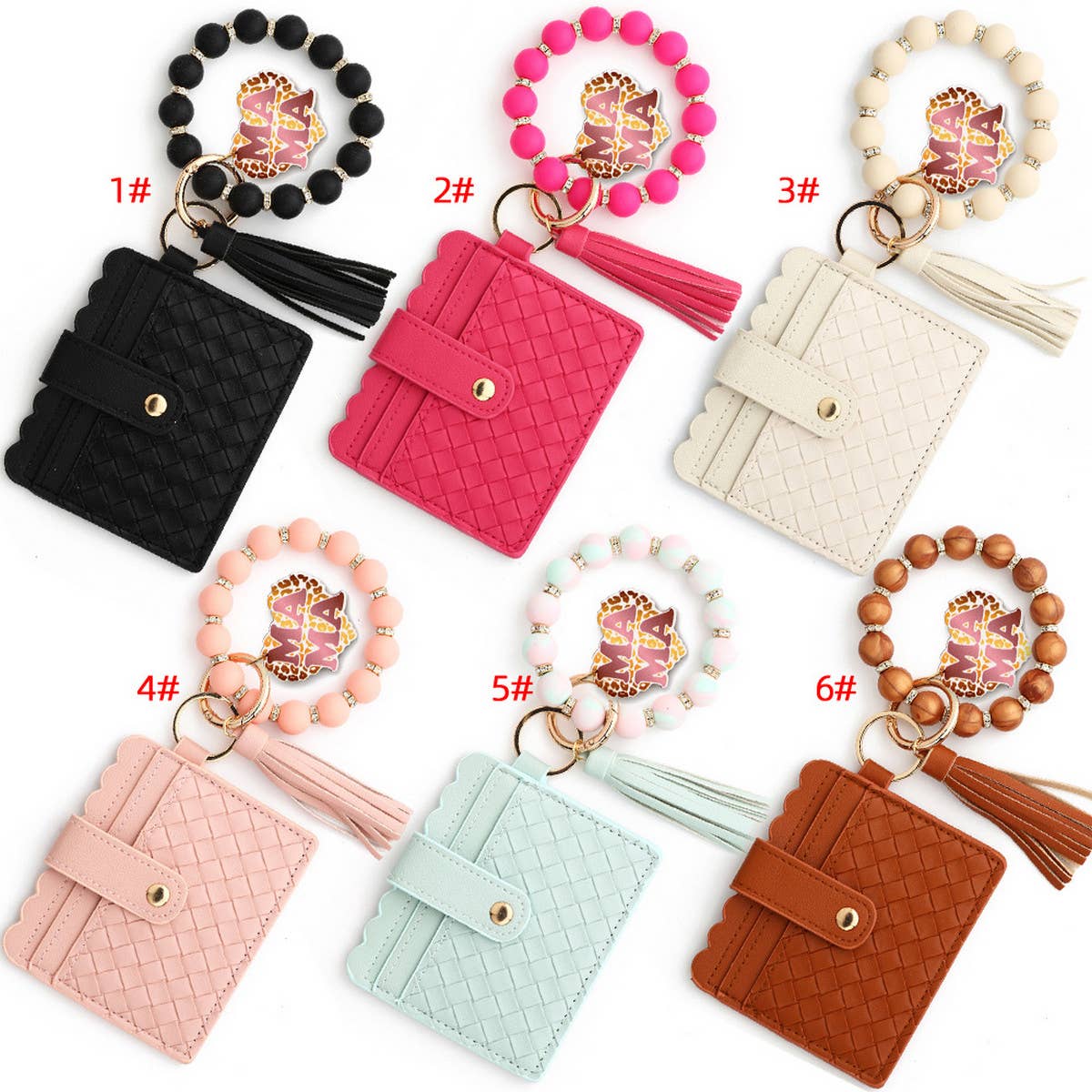 2024 NEW BRACELET BRAIDED STRIPED KEYCHAIN_CWMM1293