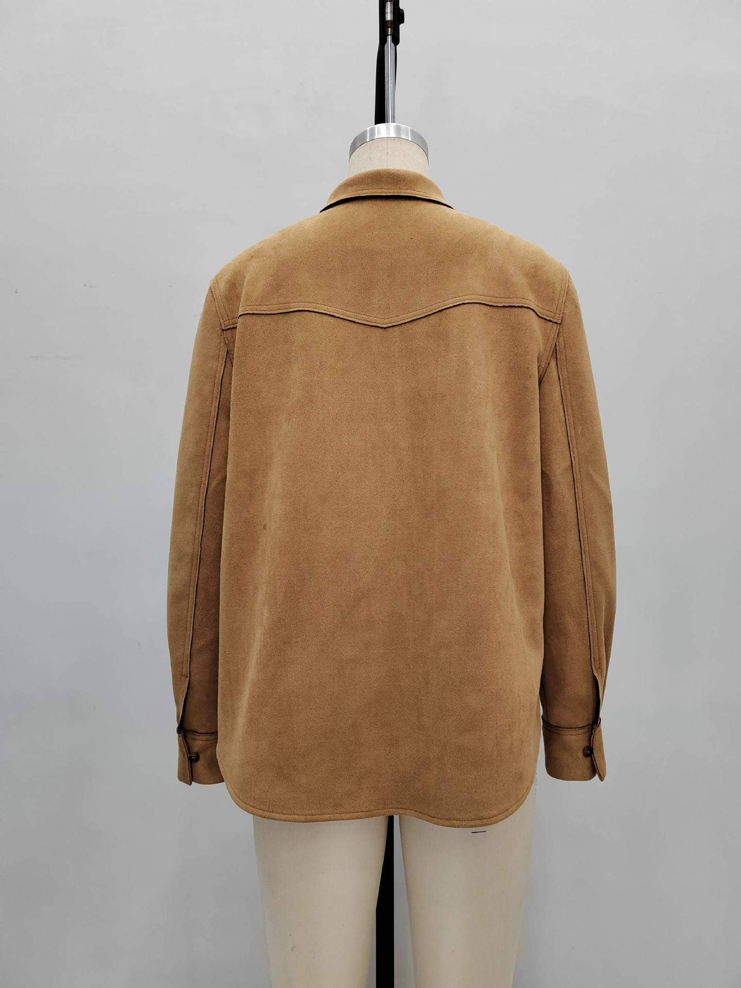 Casual and fashionable suede shirt