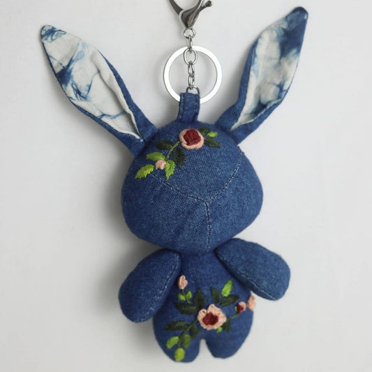 Handmade Rose Bear Plush Charm Doll Toy