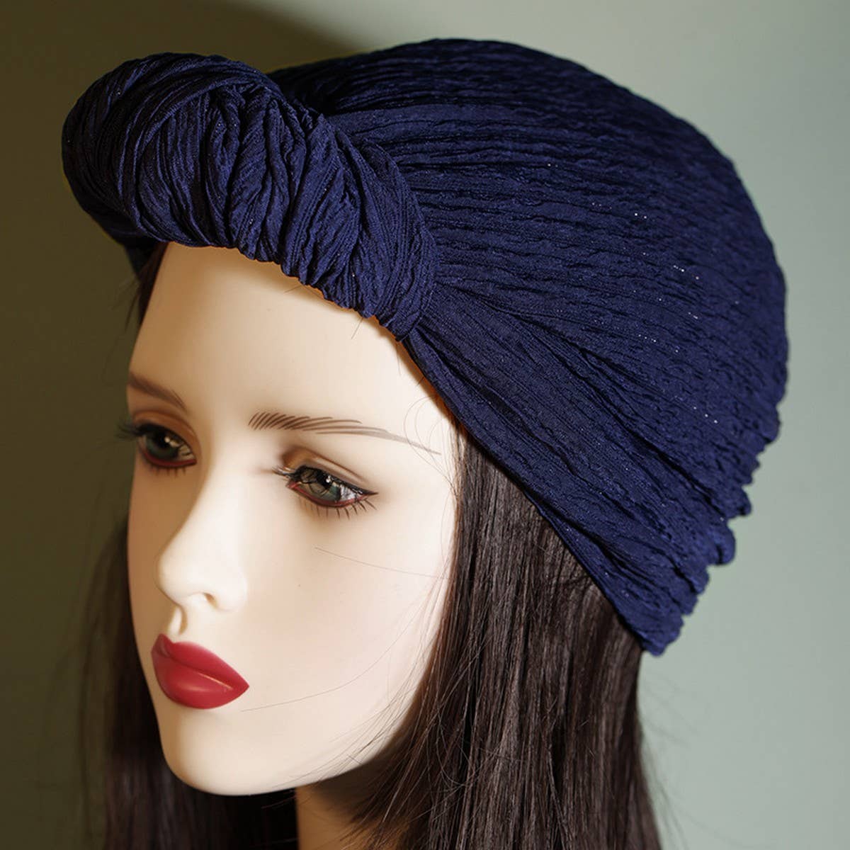 KNOTTED FASHION SILVER WIRE HORN HEAD SCARF
