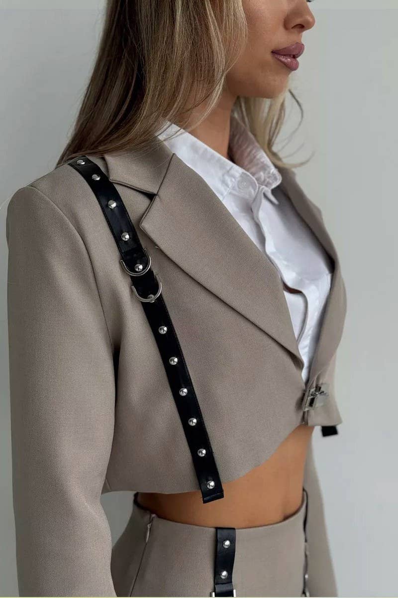 CWSTB1516_LEATHER BELT CONTRAST COLOR SMALL SUIT