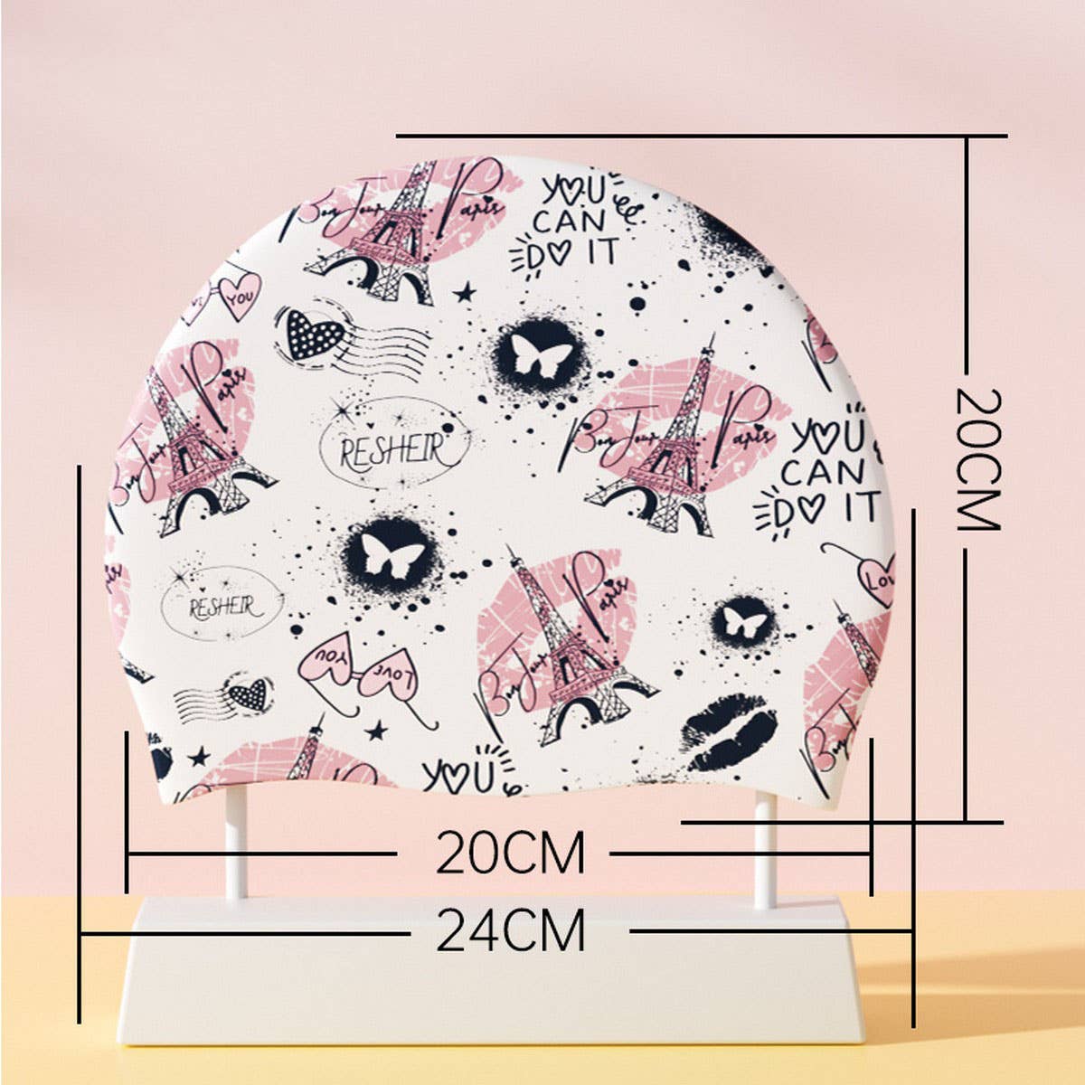 Fashionable Adult Silicone Swim Cap, Waterproof_CWMM6713