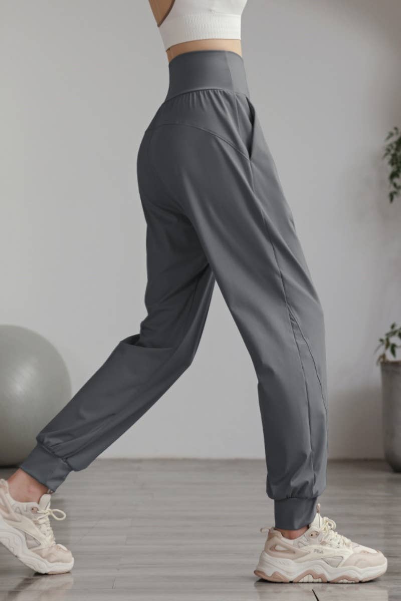 CWBMP0193_FALL HIGH-WAISTED BUNCHED FEET YOGA RUNNING PANTS