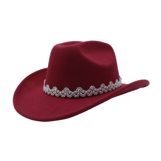 Autumn Winter Wool Fedora Hat Western Ethnic Style_CWAH04472