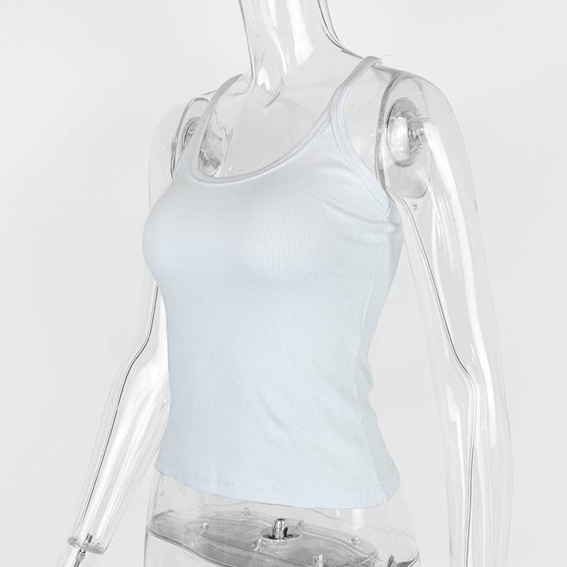 COTTON RIBBED WAISTBAND TOP