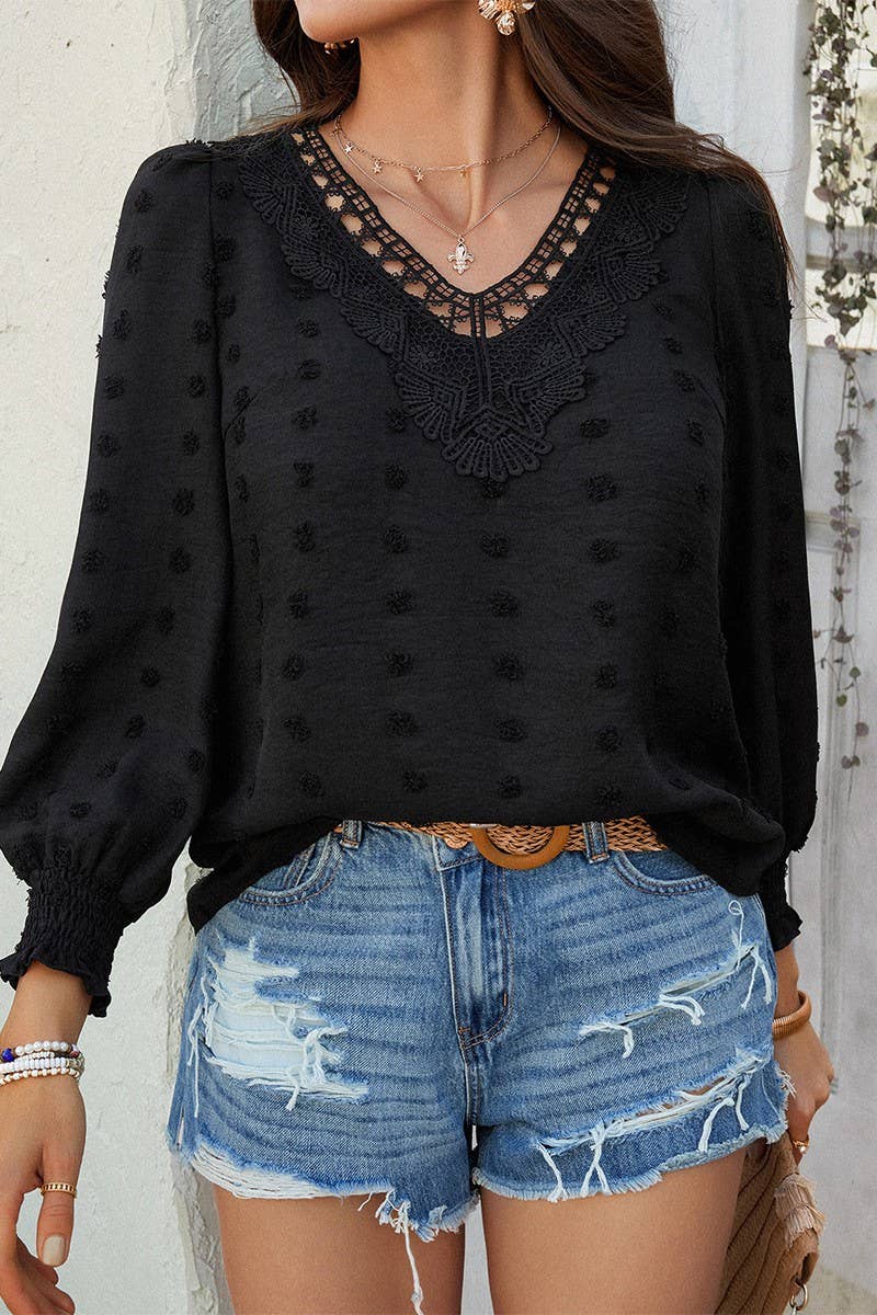 CWTBLL3594_SOLID COLOR JACQUARD OLIVE LONG SLEEVE SHIRT