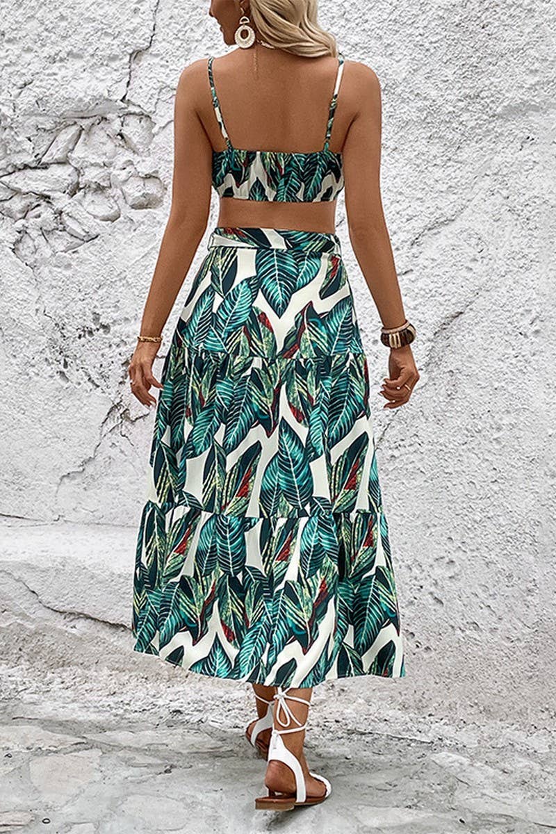 CWSTB1968_TROPICAL PRINT VACATION TWO-PIECE SET