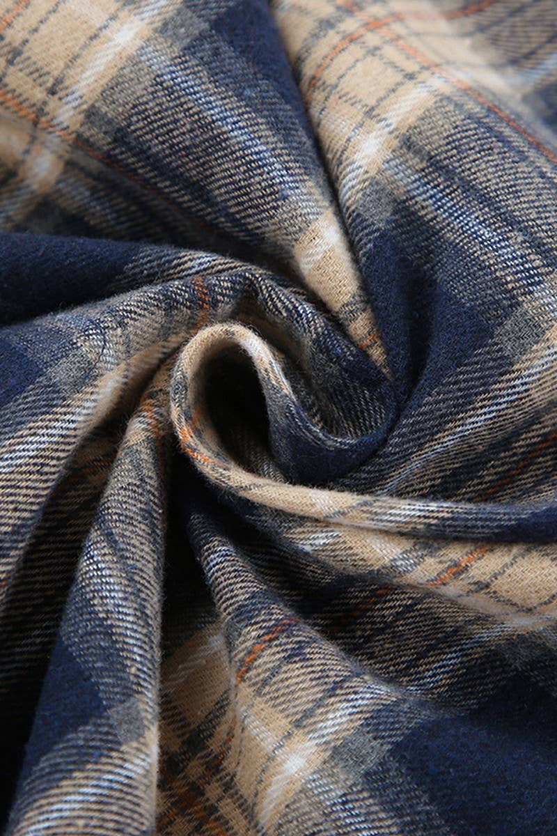 CWTBLL559_RETRO PLAID COMMUTER LOOSE LONG-SLEEVED SHIRT