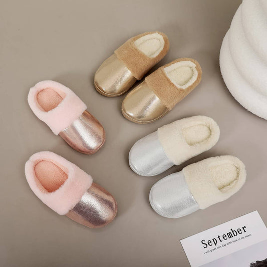 Faux Fur Winter Slippers Warm Indoor Shoes_CWSHF00223