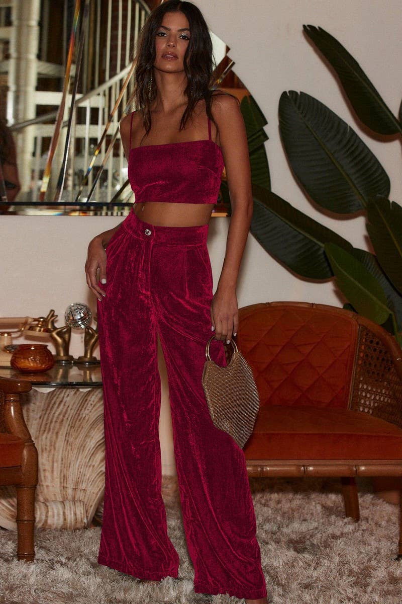 CWBLP2064_WINTER CASUAL LOOSE SLIM STRAIGHT WIDE-LEG PANTS