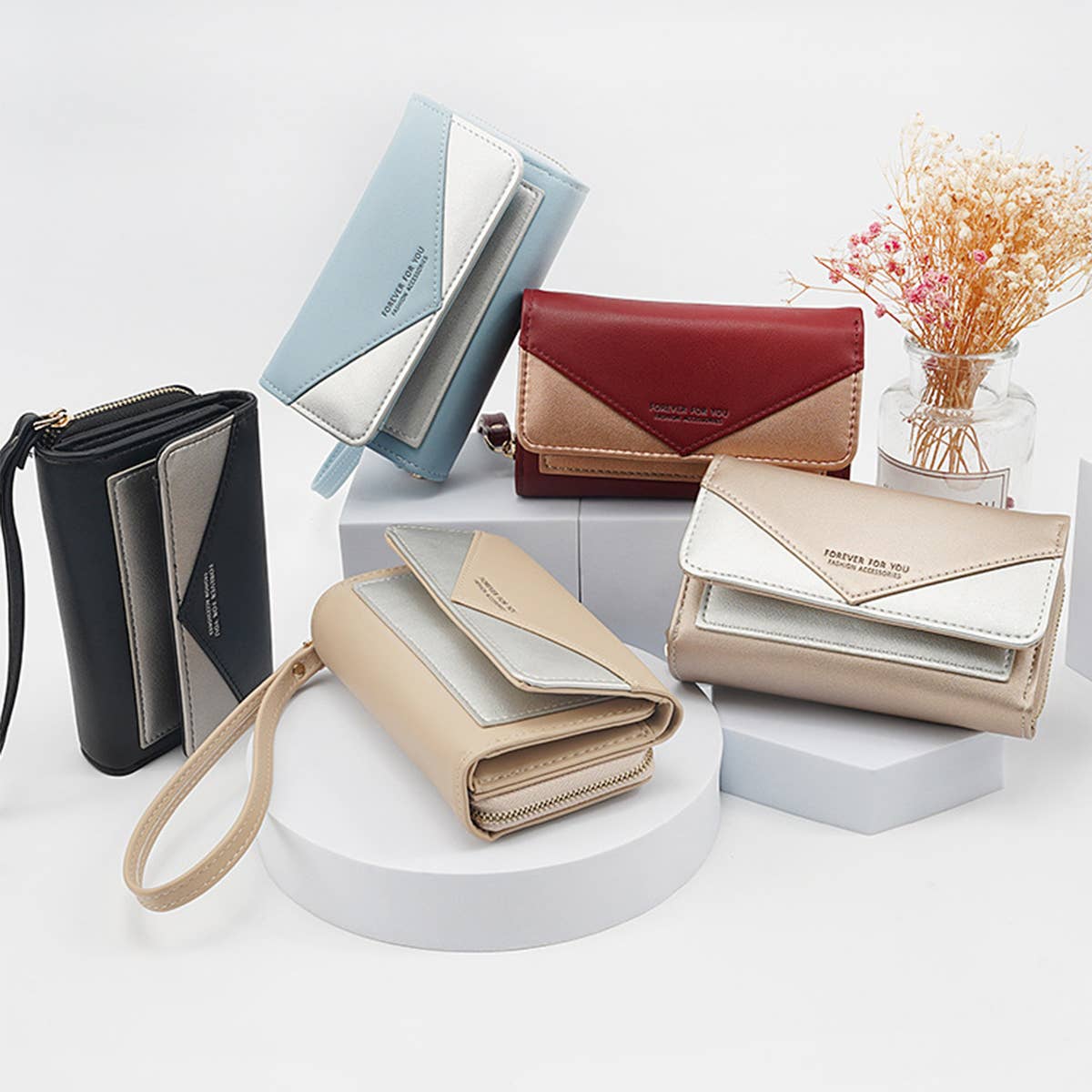 WOMEN EXQUISITE AND SIMPLE CONTRAST WALLET_CWAB1252