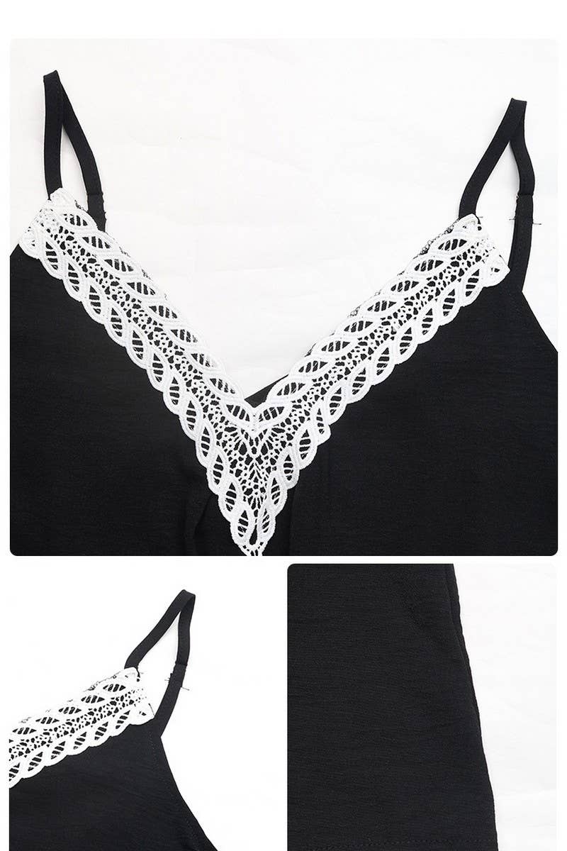 CWSJS1674_LACE-TRIM PATCHWORK CAMI WIDE LEG JUMPSUIT