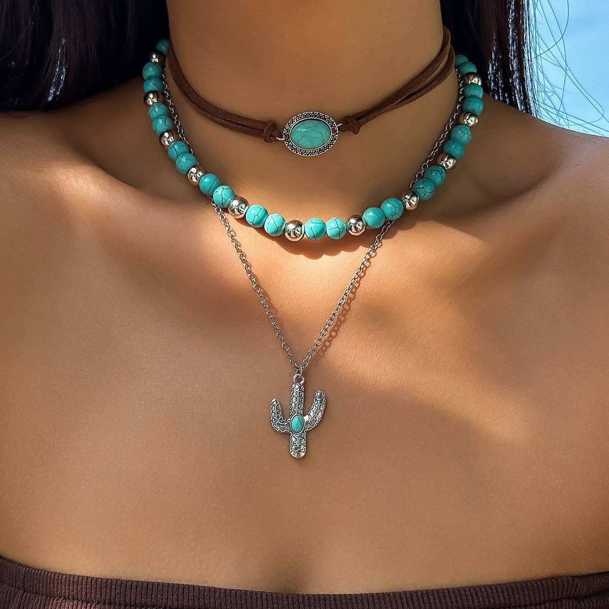 NEW FASHION PERSONALITY ETHNIC STYLE NECKLACE
